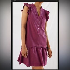 pilcro sleeveless paneled denim fit & flare mini dress Pilcro Sleeveless Floral Denim Mini Dress
